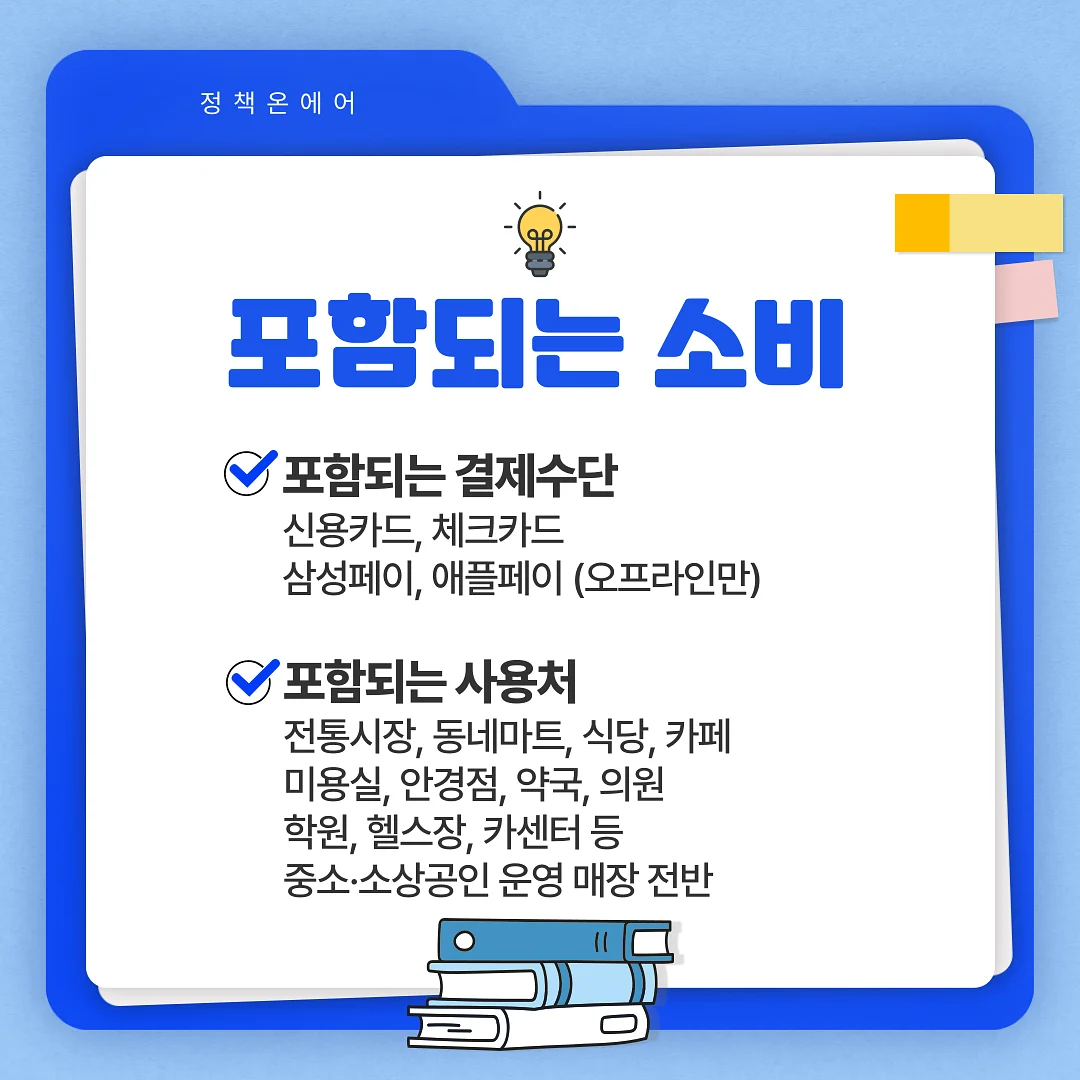 정책 포함 소비 항목 및 결제 수단 안내 정책 포함 소비 항목 및 결제 수단 안내